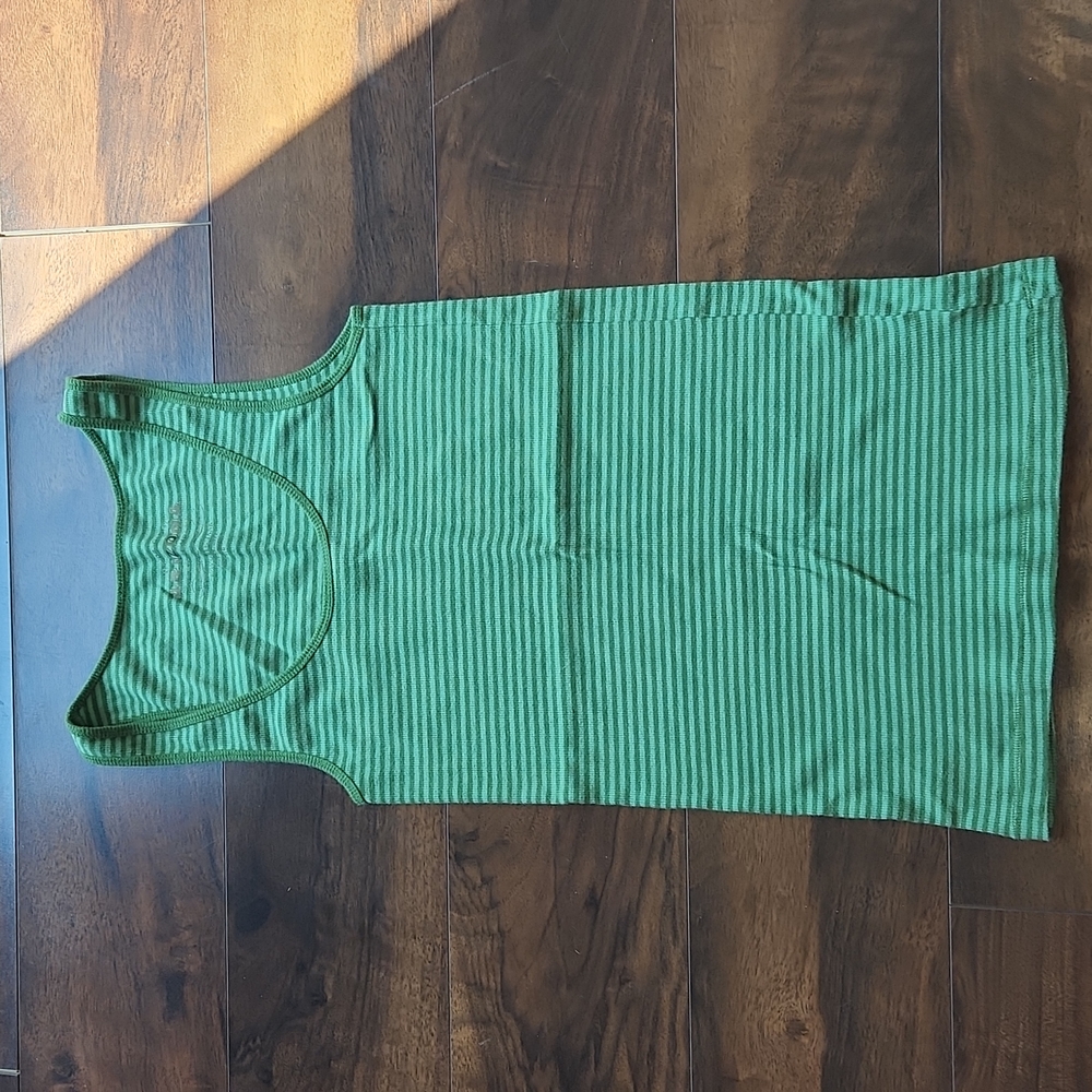 The Original Arizona Jean Company brand Green striped tank top Size Large